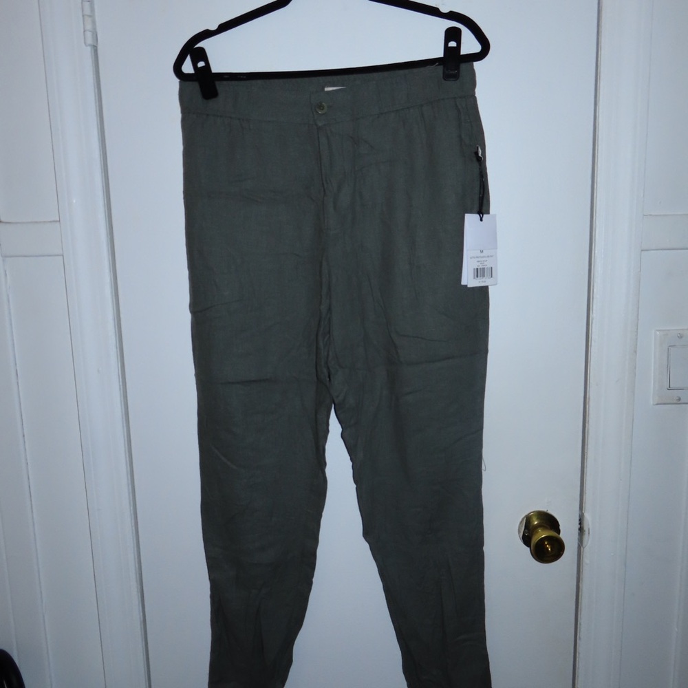Men's Olive Onia Linen Pants